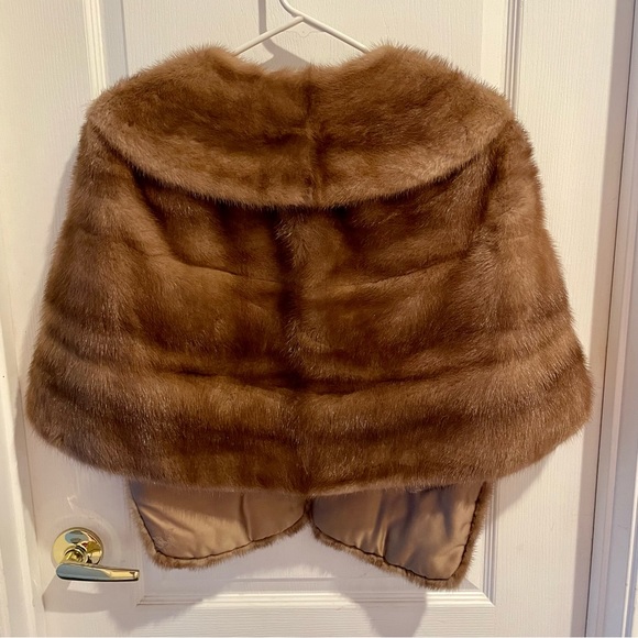 Mink fur wrap, stole, cape-let - EUC vintage - Picture 13 of 15